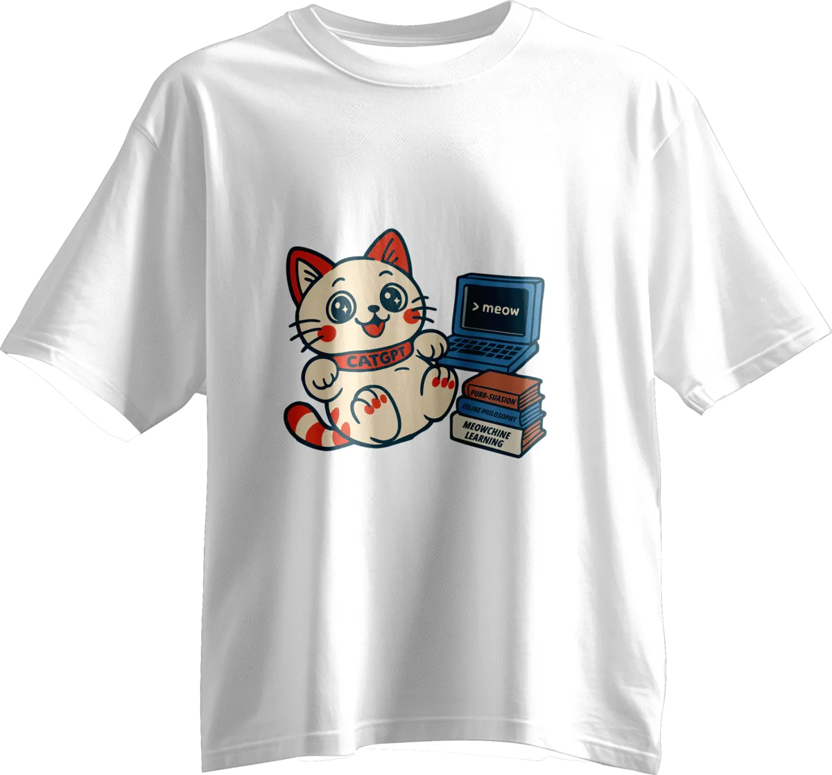 CatGPT – Smarter Than You, Still Sleeps 16 Hours | Oversized T-shirt