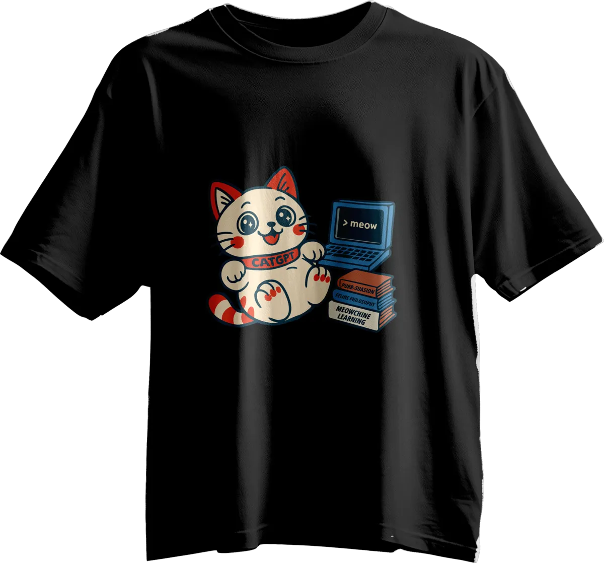 CatGPT – Smarter Than You, Still Sleeps 16 Hours | Oversized T-shirt