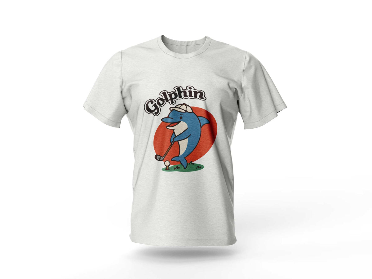 It’s a dolphin. Playing golf. It’s a Golphin | Dry Fit T-shirt