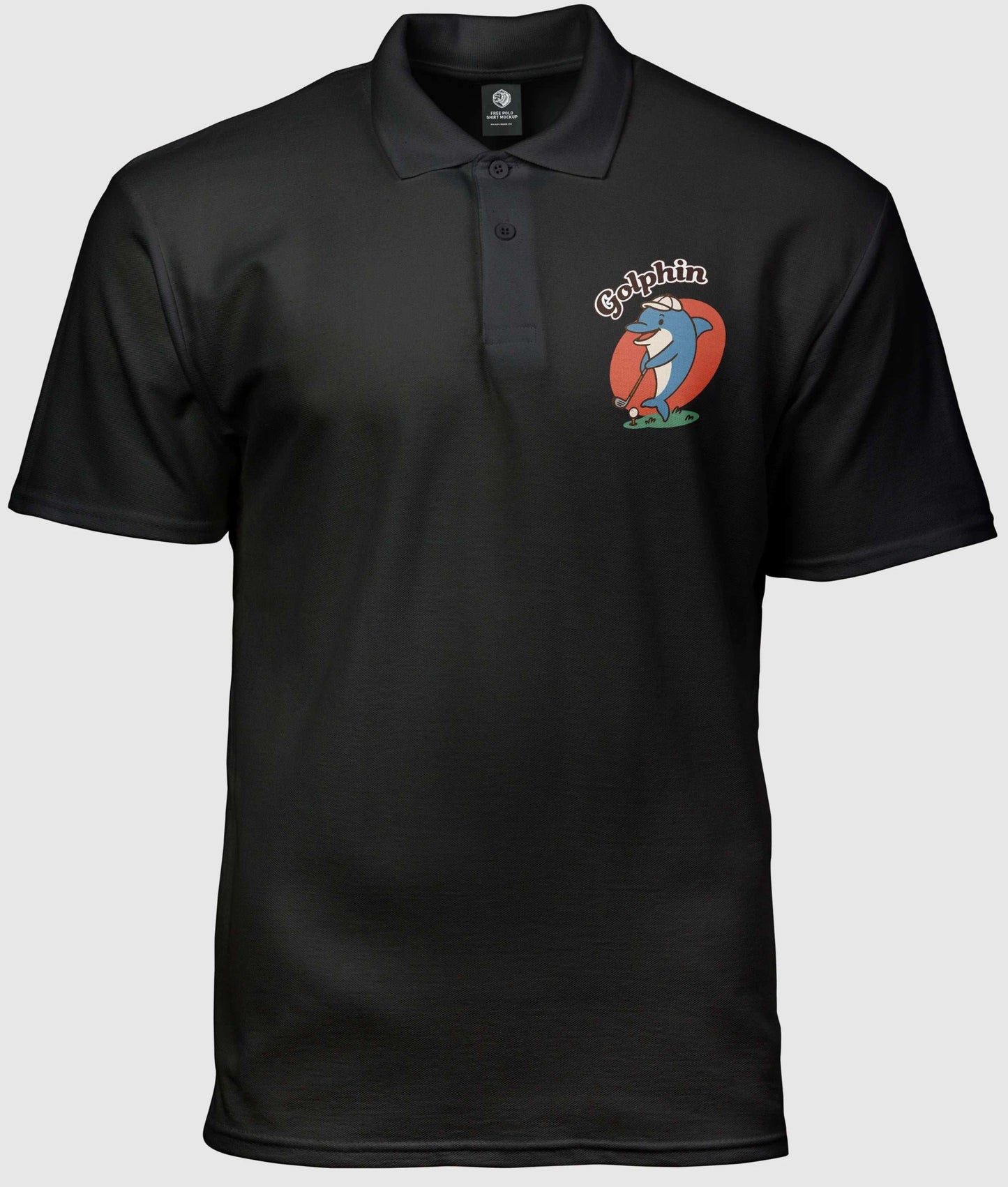 It’s a dolphin. Playing golf. It’s a Golphin. - Polo Tee