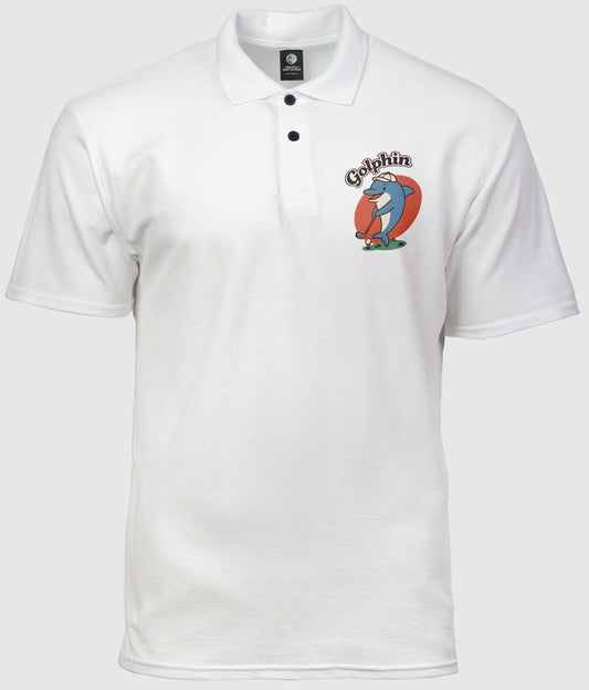 It’s a dolphin. Playing golf. It’s a Golphin. - Polo Tee
