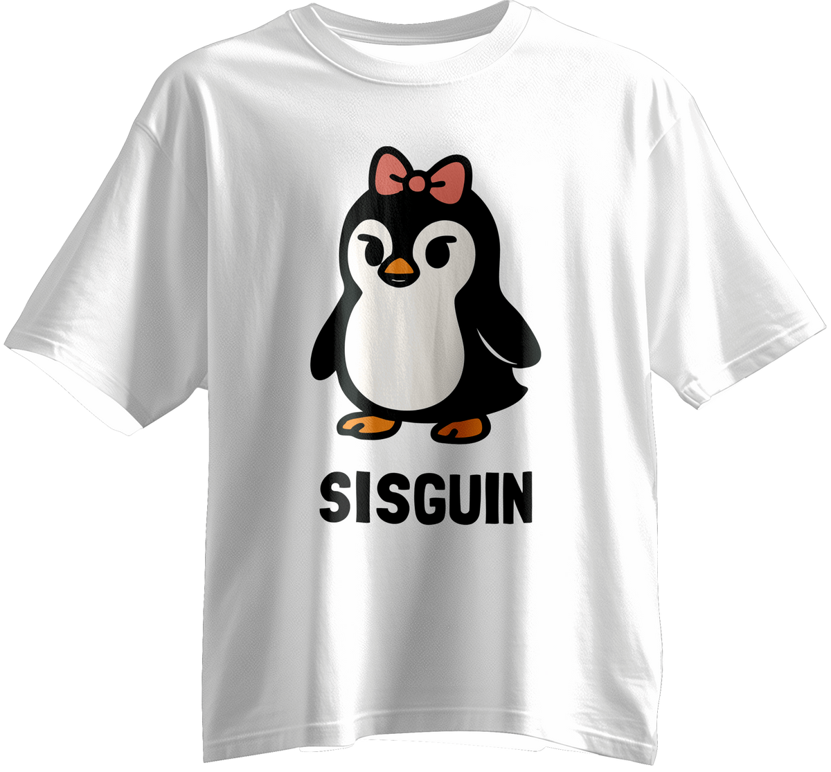 Sisguin: The Coolest Sister Penguin Kids Unisex Tee (Family Set)
