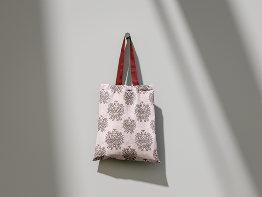 Sri Lanka Heritage Zipper Tote, Inspired by Dambulla Cave Art