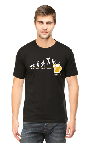 Almost Friday, Always Beer Day Unisex T-Shirt | Black