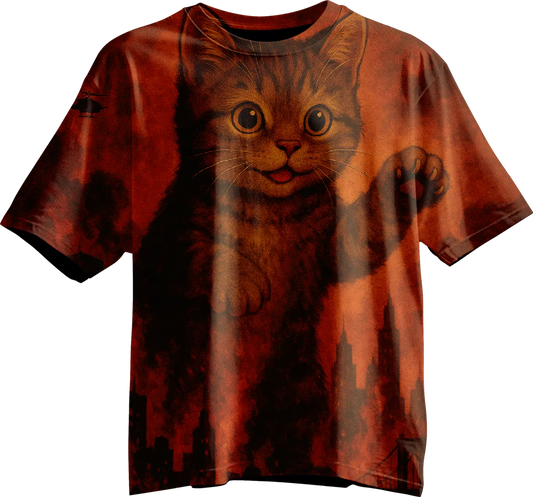 Catzilla – Cute, Chaotic, Unstoppable | Oversized T-Shirt