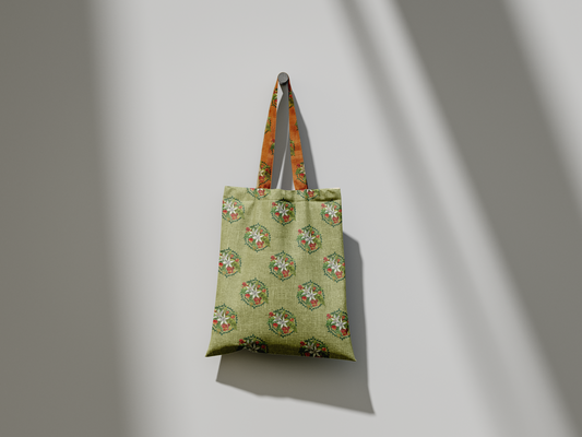 Floral Coffee Plant | Zipper Tote Bag