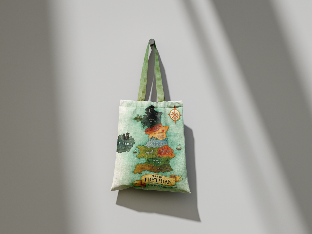 ACOTAR Watercolour Map | Zipper Tote Bag